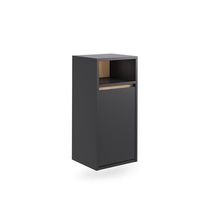armario de bano viola 38 x 80 cm con cesto para la ropa vicco