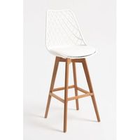 taburete mima de polipiel 1104939 cm - blanco