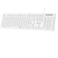 subblim business slim silencioso distribucion de teclado espanol qwerty plug  play a traves de usb diseno plano tecleo silencioso blanco