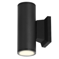 aigostar aplique pared exterior gu10 antracita aluminio up down lampara ip65 impermeable luz exterior iluminacion para balcon garaje terrazas patio jardin color negro