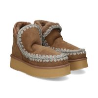 mou botines con tacon mujer - beige talla 39