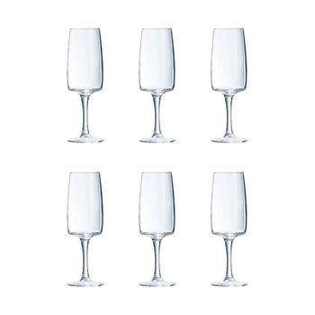 Juego de 6 copas flauta vidrio 17 cl