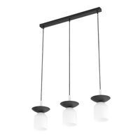 lampara colgante lorenza blanconegro 3 luces