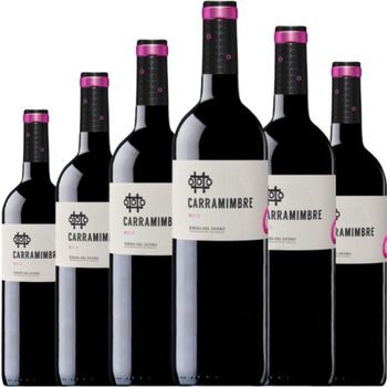 Carramimbre Roble, Vino Tinto Tempranillo Con Crianza Breve En Ro 75 Cl 14,5 % Pack 6 Botellas