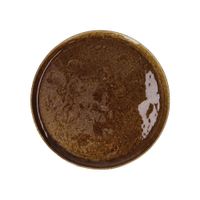 plato de postre de gres marron