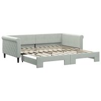 sofa cama  cama para adulto  sofa convertible nido terciopelo gris claro 100x200 cm