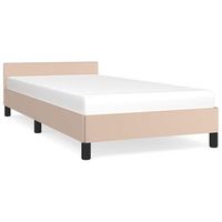 estructura de cama con cabecero sin colchon capuchino 90x200 cm vidaxl