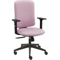 silla de oficina eve negra con reposabrazos - tapizado rosa palo