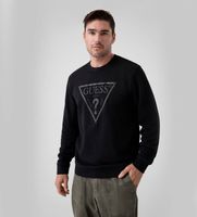 guess para hombre m6yq37k4103 sudadera con logo bordado negro xl casual algodon