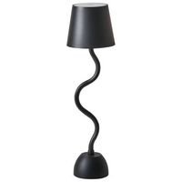 lampara de mesa moderna de hierro aluminio con interruptor tactil cable usb de carga inalambrica para interior y exterior negro vouga