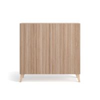 zapatero melamina roble claro puertas impresas vallado 87x90x27 cm