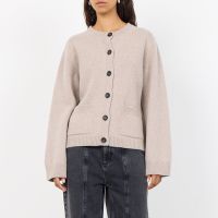 levete room pearl merino wool-blend knit cardigan - m  38