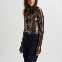 essentiel antwerp geaker stretch-jersey turtle neck top - 0  xs