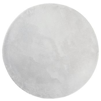 Alfombra De Pelo Corto Suave Lavable Huarte Gris Ø 160 Cm Vidaxl