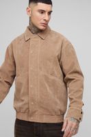 chaqueta harrington tall recta de ante sintetico beige