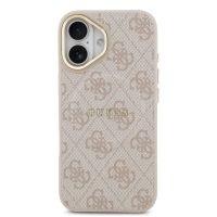 guess funda para iphone 17  carcasa de polipiel rosa con magsafe y logo clasico diseno elegante y ajuste preciso