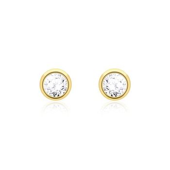 Pendientes de diamantes para mujer en oro 14 quilates