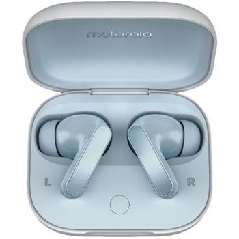 Motorola Moto Buds Illusion Blue Auriculares Inalámbricos con Estuche de Carga Azul Claro
