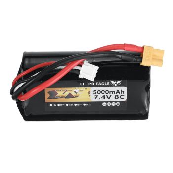 Batería XW 7.4V 5000mAh 8C 2S LiPo XT30 y cabezal de balanceo 21700 para el controlador remoto RadioMaster TX12/TX16S/TX