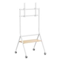 soporte de suelo aisens sts86twm-048 para tv 37-86r acero madera ajuste altura ruedas