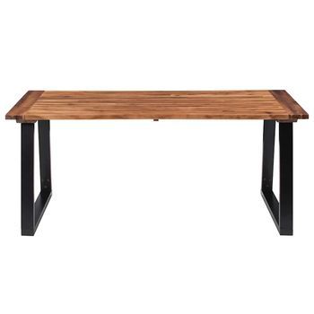 Mesa De Comedor - Mesa De Cocina Madera Maciza De Acacia 180x90 Cm