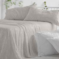 juego de sabanas burrito blanco cama de 90 cm franela color greige