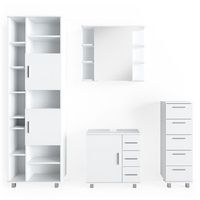 conjunto de muebles de bano ilias 4 partes con armario alto vicco