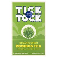 tick tock green rooibos teabags 40s
