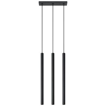 Lámpara colgante vacu negro, 3 luces