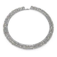 cadena de mujer con piedras de cristal