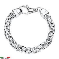 pulsera bizantina para hombre de plata 925 8 mm cuadrada