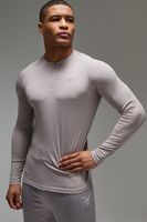 camisa man active pitillo con cuello de caja y cremallera 14 gris
