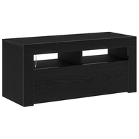 mueble de tv  mueble de salon  gabinete de tv roble negro 90 x 35 x 40 cm madera de ingenieria