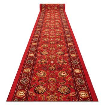 Alfombra De Pasillo Antideslizante De Goma Tradycja Tradición Rojo 80 80x340 Cm