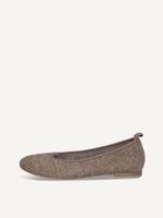 caprice ballerina brown made of leather and synthetic with block heel size 36