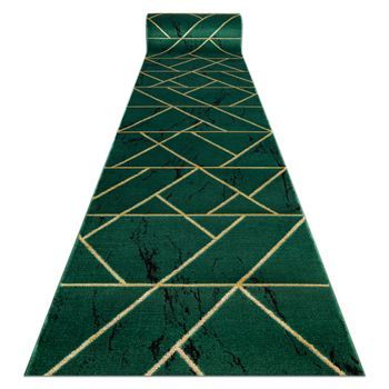 Alfombra De Pasillo Emerald Exclusivo 1012 Glamour, Elegante Mármol,  100x240 Cm