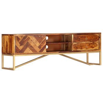 Mueble Para Tv Madera Maciza De Acacia 140x30x45 Cm Vidaxl