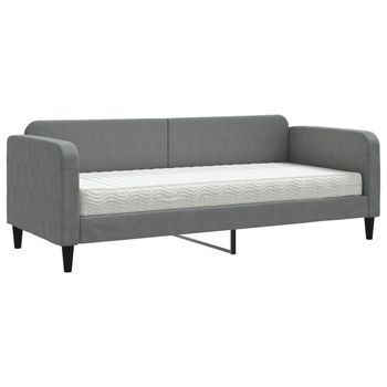 Sofá Cama | Cama Para Adultos Con Colchón Tela Gris Oscuro 80x200 Cm