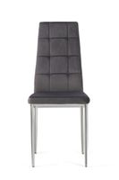 melissa grey velvet dining chairs - grey