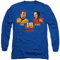 star trek camiseta manga larga kirk vs khan para mujer
