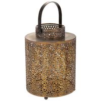 portavelas de metal dorado 205x205x28h cm