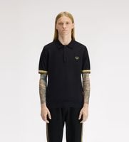 fred perry para hombre k2323 polo contraste negro dorado xl casual algodon manga corta