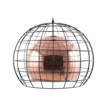 Lámpara De Techo Cobriza De Metal 128 Cm Pantalla Estilo Industrial Liri
