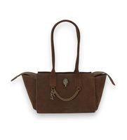 kurt geiger para mujer 6152330209 bolso de ante shopper sloane marron osfa casual