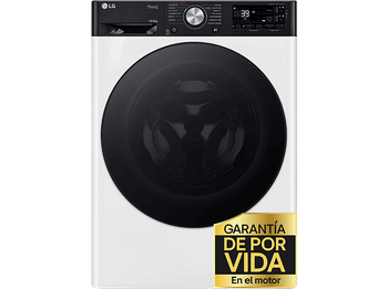 Lavadora secadora - LG F4DR7510AGW, 10/6 kg, TurboWash™360°, Steam™, Autodosificador, Blanco
