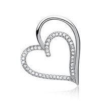 colgante plata 925 corazon circonita
