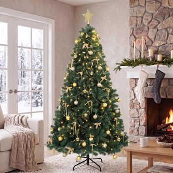 Árbol De Navidad De Artificial Homcom 230 Cm-verde