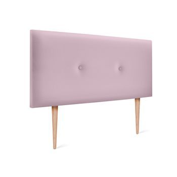 Cabecero De Polipiel Liso Con Botones 90x105cm Con Patas Camas 80/90 - Rosa