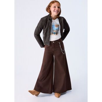Liu Jo Pantalones Pantalones wide leg con cadena para niña