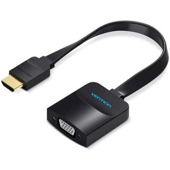 Conversor Vention 74346 HDMI a VGA/Micro USB/Jack 3.5mm 0.2m Negro